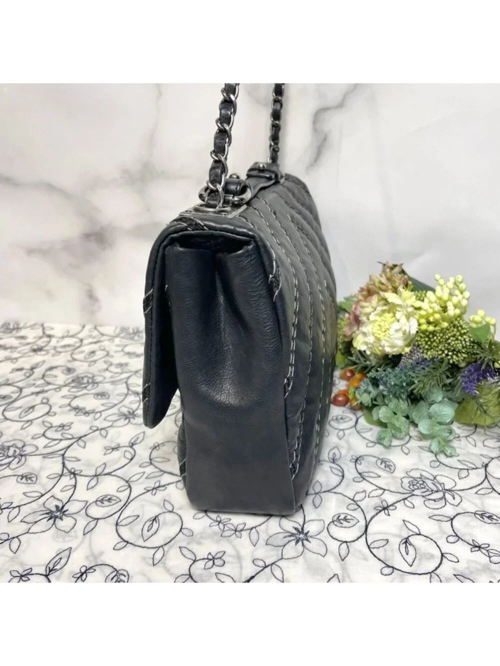 Chanel Double Flap 2-Way Chez Blanc
